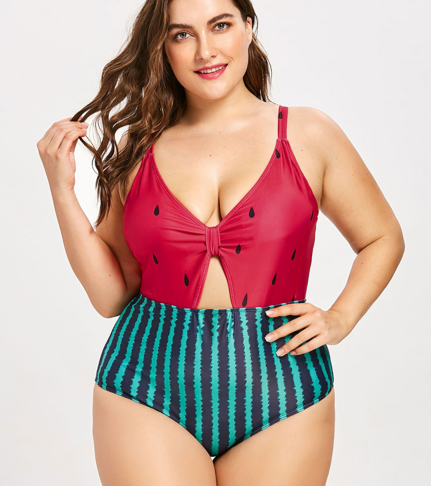 Aelira One Piece Bikini Plus Size - Watermelon